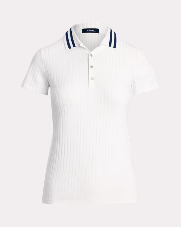 Slim Fit Rib-knit Polo Shirt
