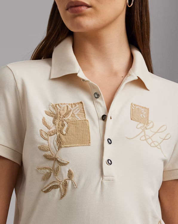 Patchwork piquÃ© Polo Shirt