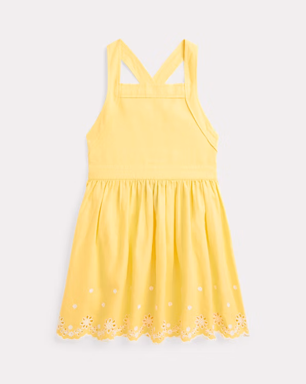 Embroidered Linen-Cotton Dress