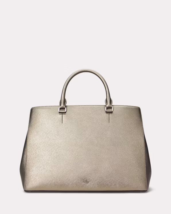 Crosshatch Leather Large Hanna Satchel