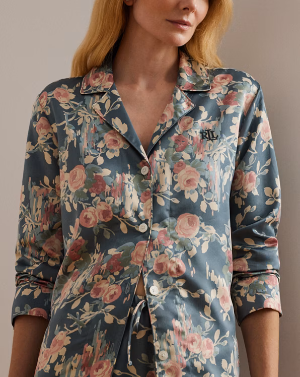 Floral Satin Sleep Set