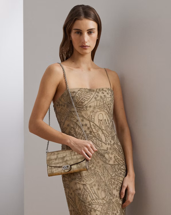 Metallic Embossed Medium Adair Crossbody