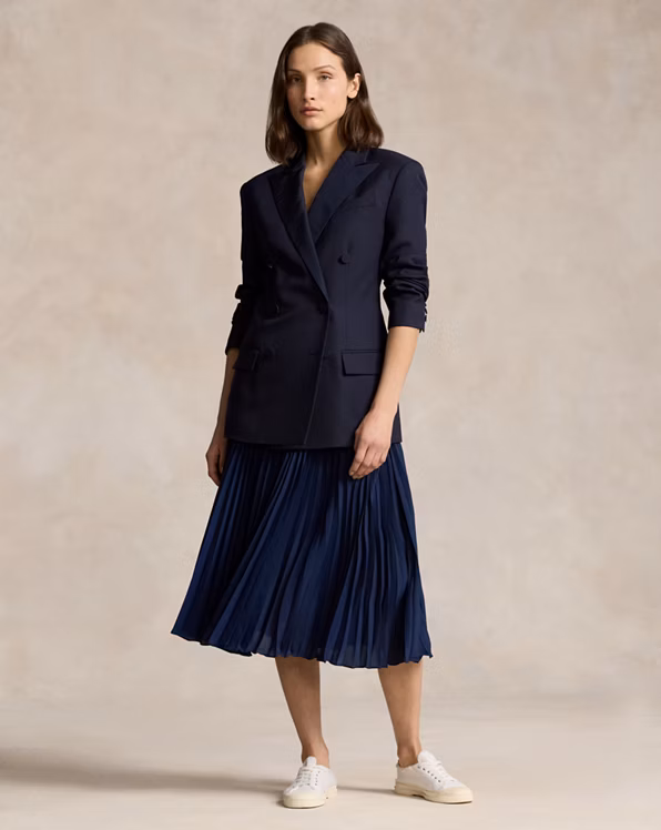 Pleated Georgette Skirt