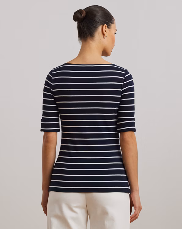 Striped Boatneck Top