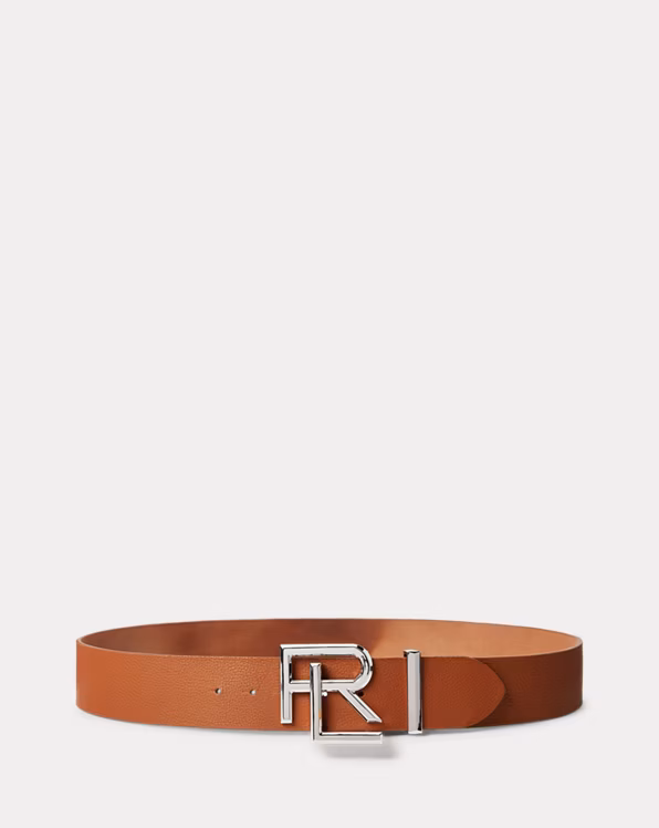 RL Box Leather Wide Belt