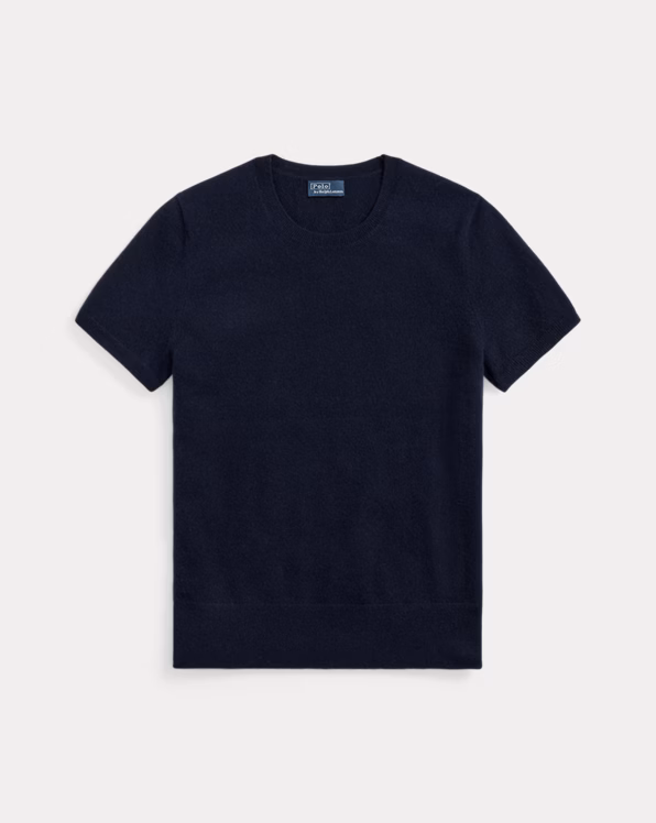 Cashmere Short-Sleeve Crewneck Jumper