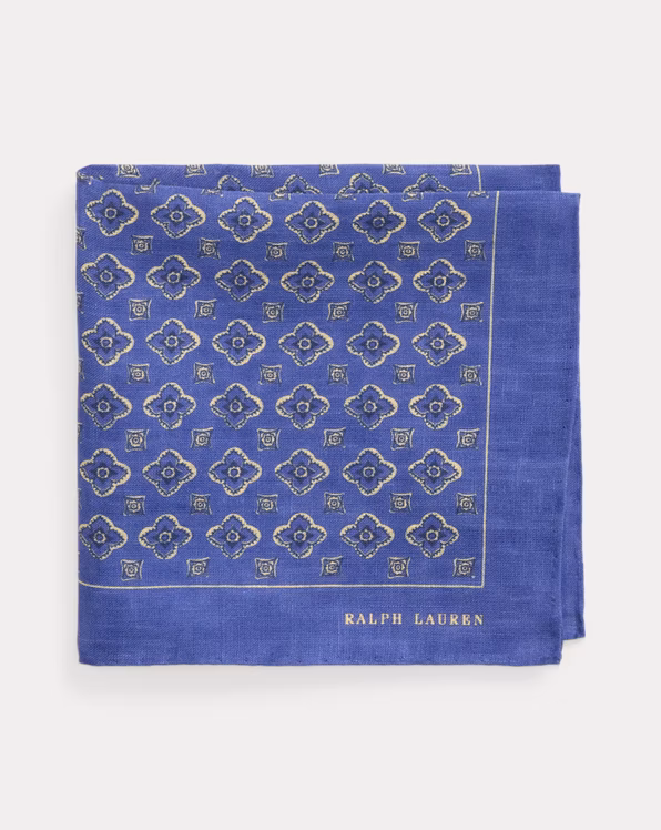 Print Linen Pocket Square