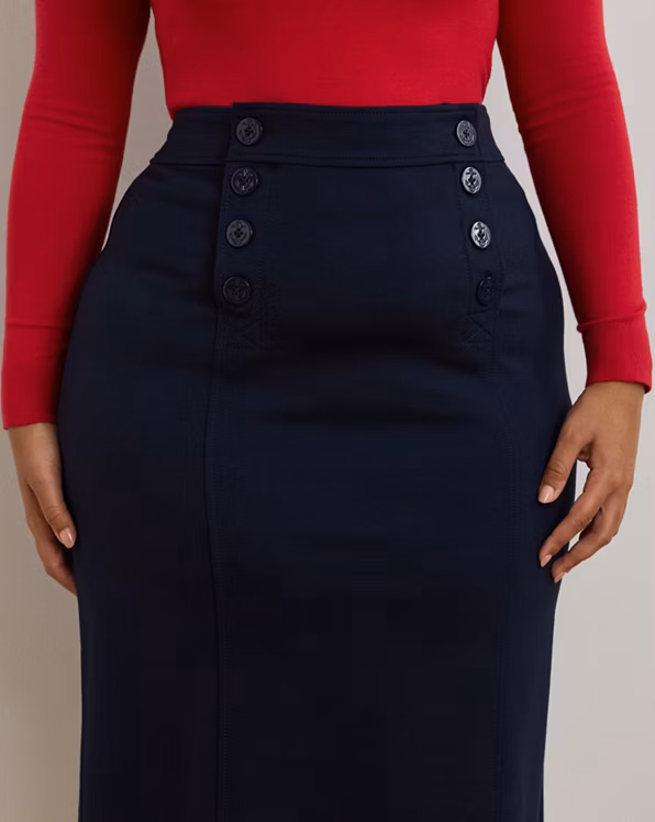Ponte Sailor Pencil Skirt