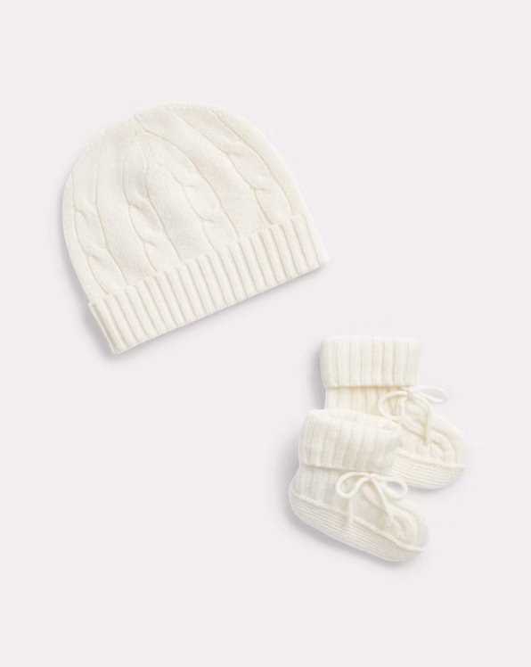 Cashmere Beanie & Bootie Set