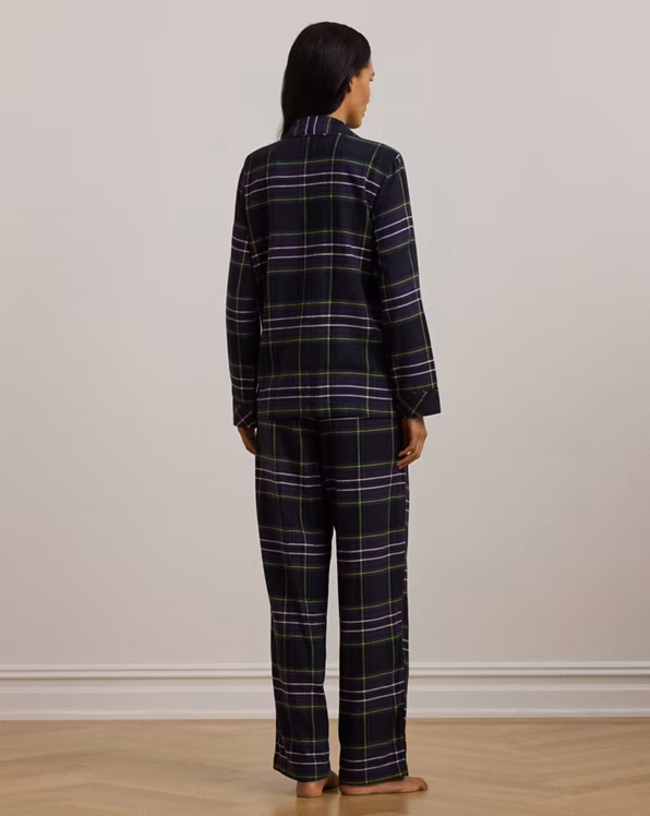 Plaid Herringbone Twill Sleep Set