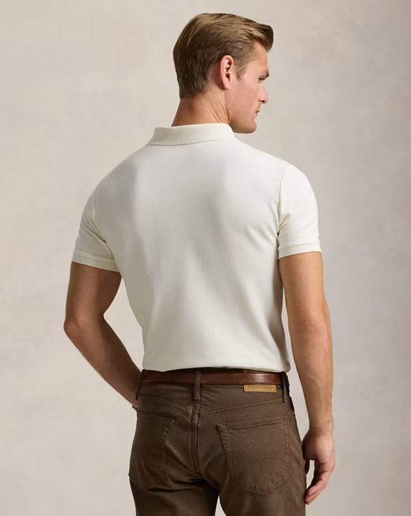 Custom Slim Fit Mesh Polo Shirt