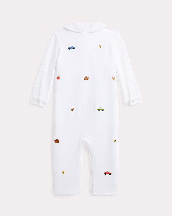 Embroidered Cotton Coverall