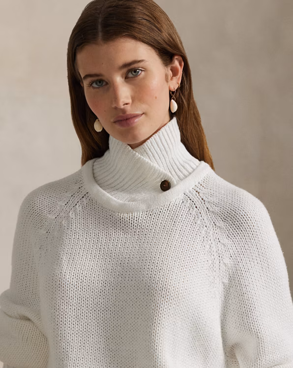 Layered-Collar Cotton Jumper
