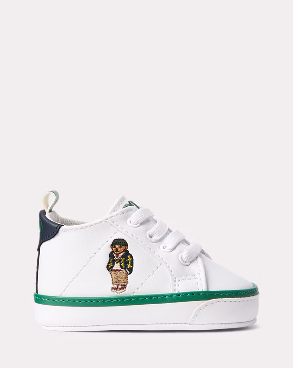 Quilton Polo Bear Faux-Leather Trainer