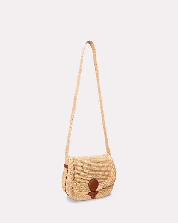 Raffia Medium Colbie Messenger Crossbody