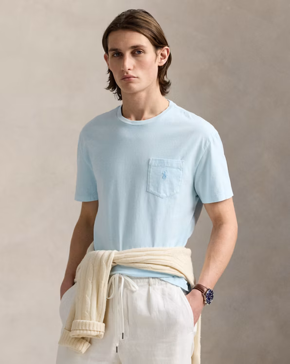 Custom Slim Mineral-Dyed Pocket T-Shirt