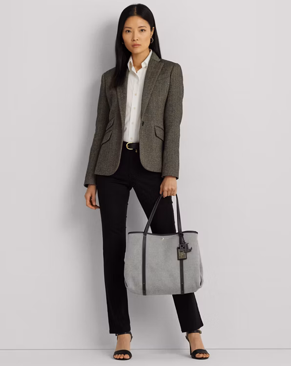 Canvas & Leather Large Emerie Tote