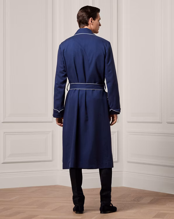 Monogram Silk Twill Robe