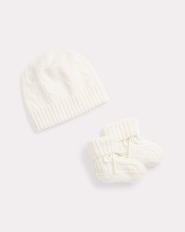 Cashmere Beanie & Bootie Set