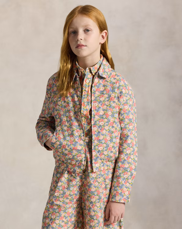 Floral Linen-Cotton Jacket