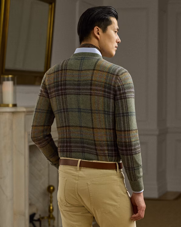 Plaid Cashmere-Wool Jumper