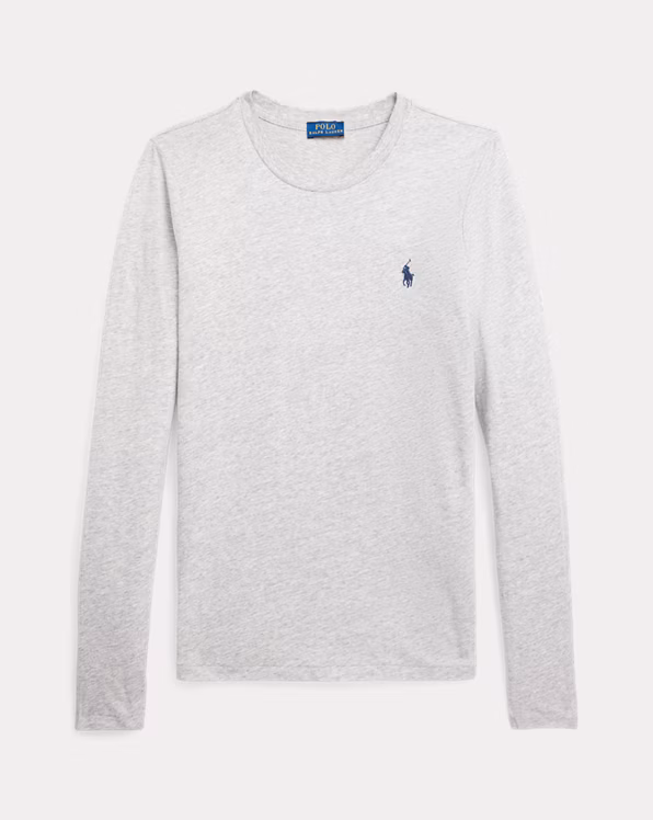 Long-Sleeve Jersey Crewneck T-Shirt