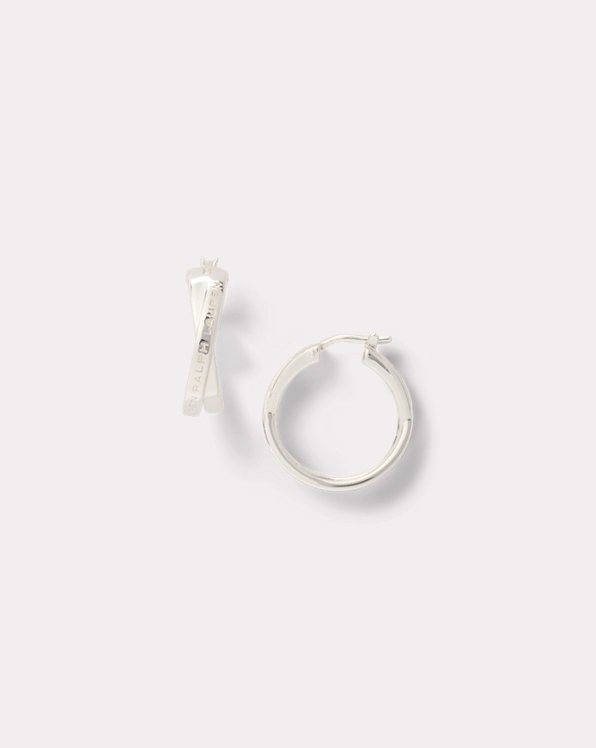 Sterling Silver Twisted Hoop Earrings