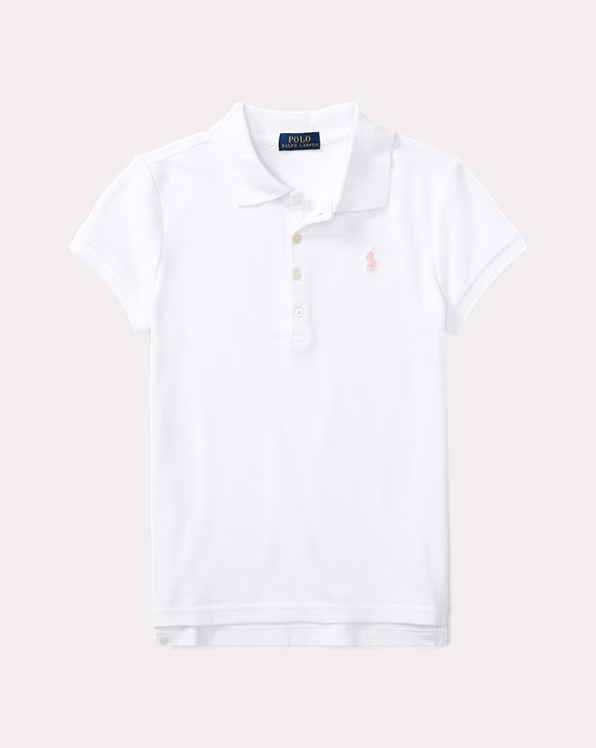 Stretch Cotton Mesh Polo Shirt
