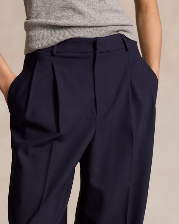 Wool-Blend Wide-Leg Trouser