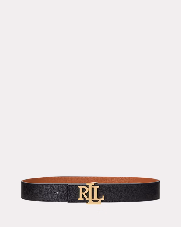 Reversible Pebbled Leather Wide Belt