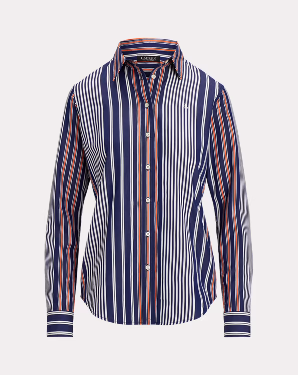 Classic Fit Striped Broadcloth Shirt