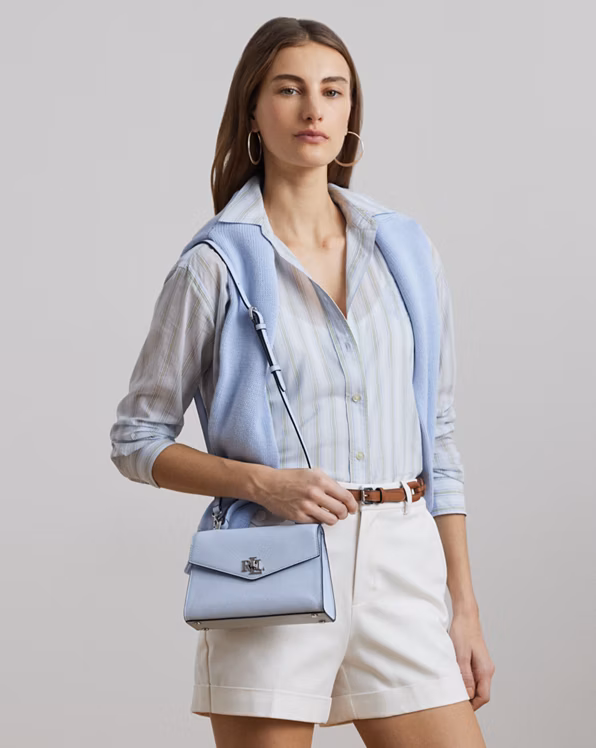 Crosshatch Leather Small Farrah Satchel