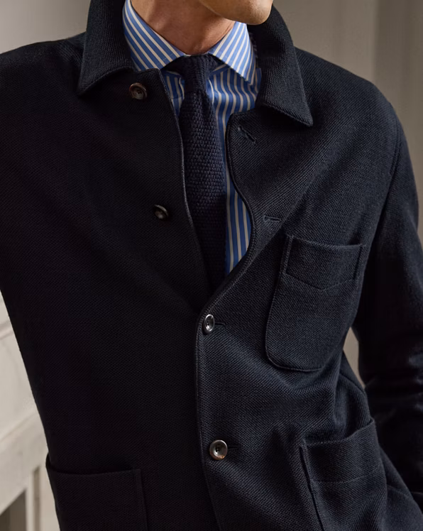 Hand-Tailored Wool-Blend Jacket