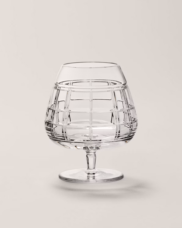 Hudson Plaid Brandy Glass