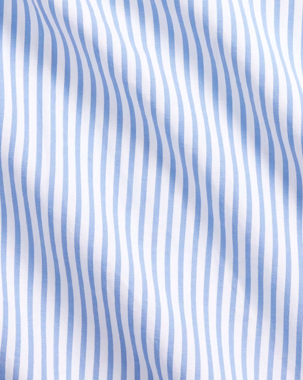 Custom Fit Striped Stretch Oxford Shirt