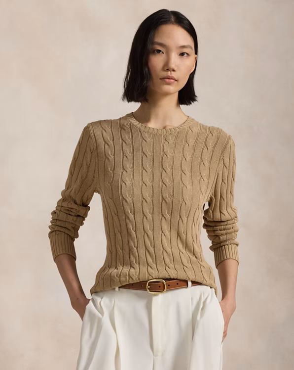 Cable-Knit Crewneck Jumper