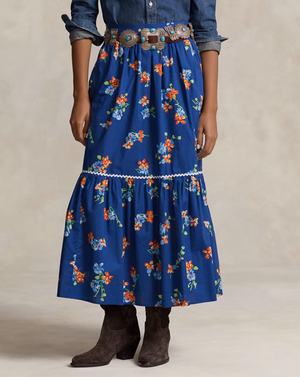 PRL x Naiomi Glasses Cotton Maxiskirt