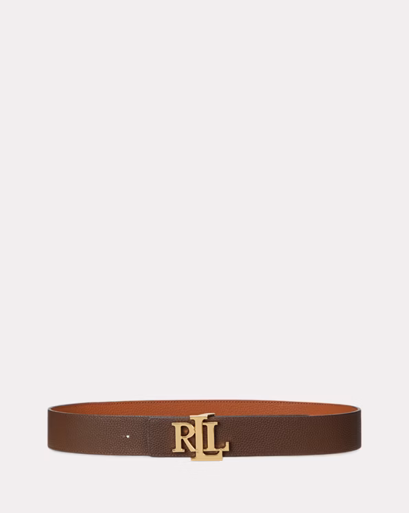 Reversible Pebbled Leather Wide Belt