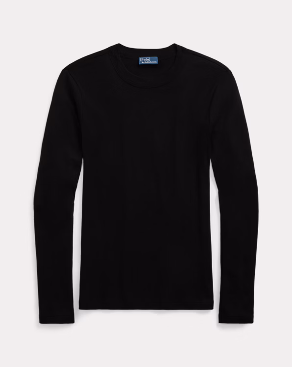Slim Fit Cotton Long-Sleeve Tee