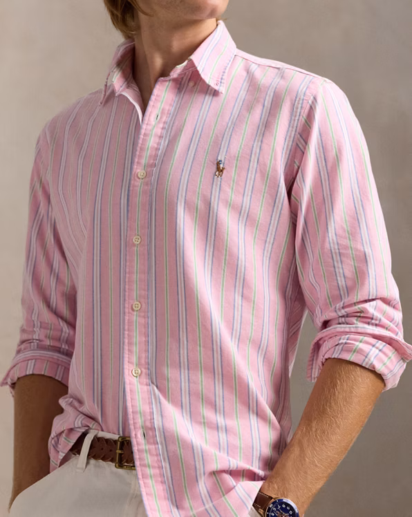 Custom Fit Striped Oxford Shirt