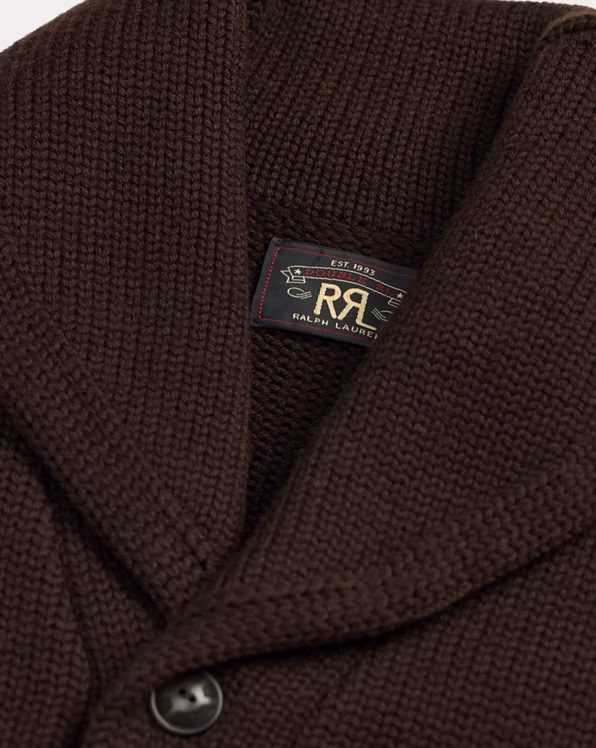 Appliquéd Wool Shawl-Collar Cardigan