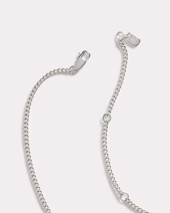 Sterling Silver Logo Bar Necklace