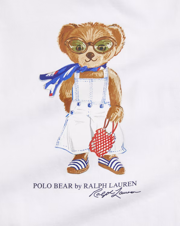 Polo Bear Cotton Jersey Bodysuit