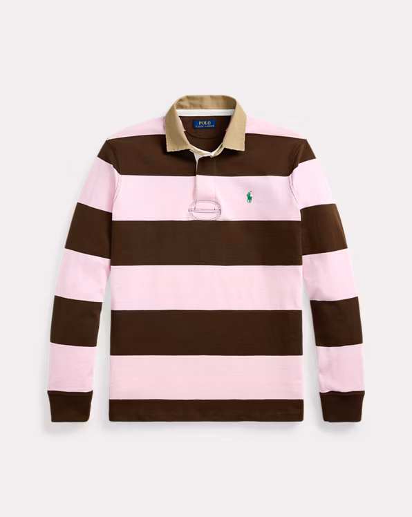 Classic Fit Khaki-Collar Rugby Shirt