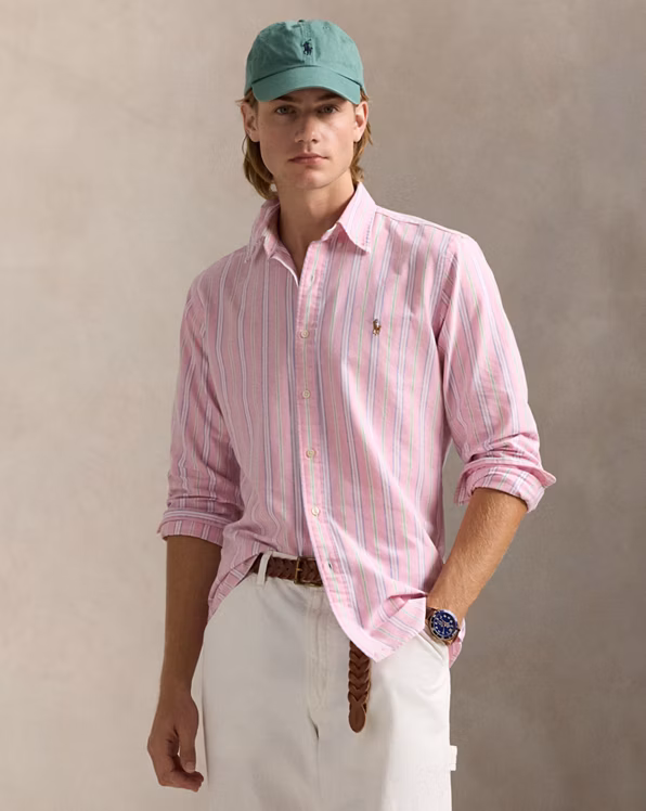 Custom Fit Striped Oxford Shirt