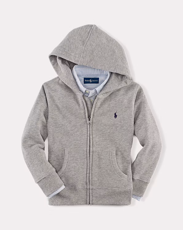 Cotton-Blend-Fleece Hoodie