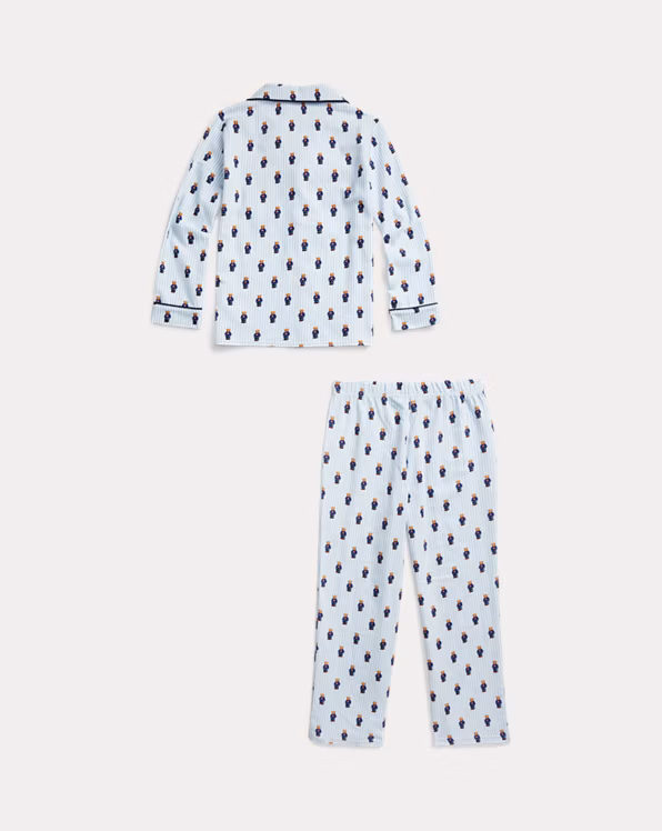 Polo Bear Cotton Flannel Sleep Set
