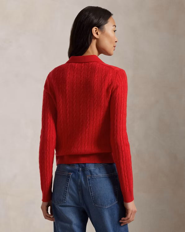 Cable-Knit Wool-Cashmere Cardigan