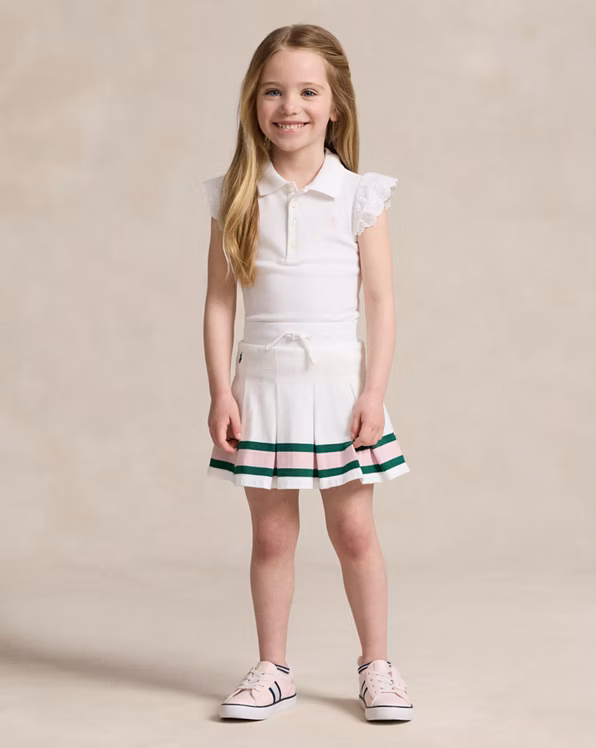 Eyelet Stretch Mesh Polo Shirt