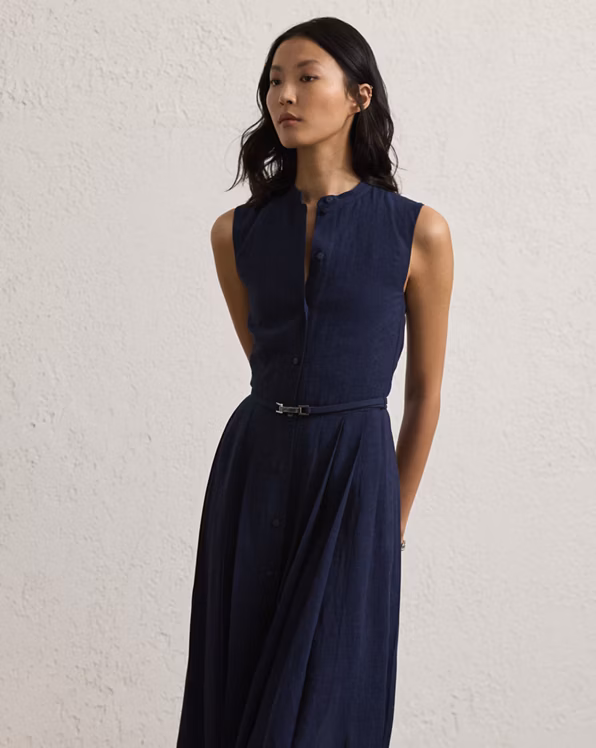 Kennedi Linen Sleeveless Day Dress